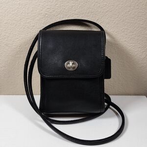 Vintage Coach Black/Nickel Scooter Bag #9893